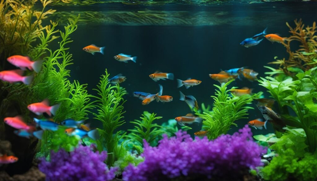 Breeding guppies in a tank