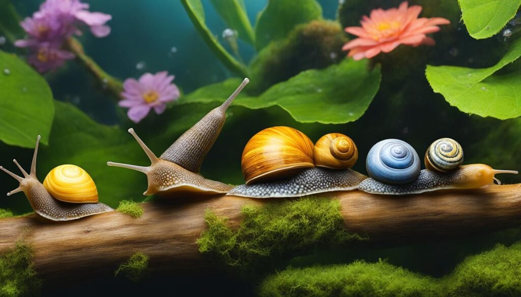 Diverse Freshwater Snail Families and Life Cycle
