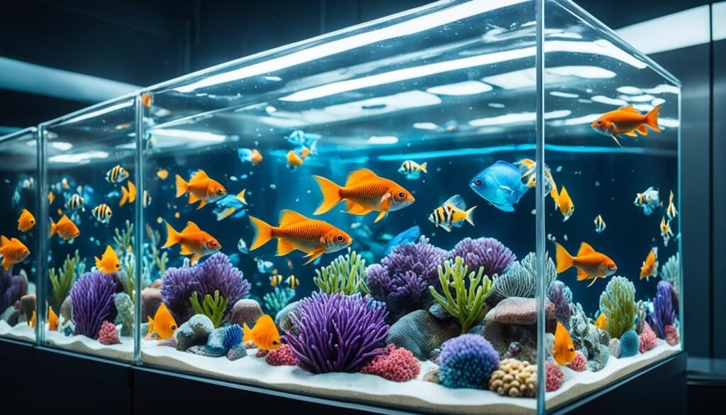 observing fish in quarantine tank