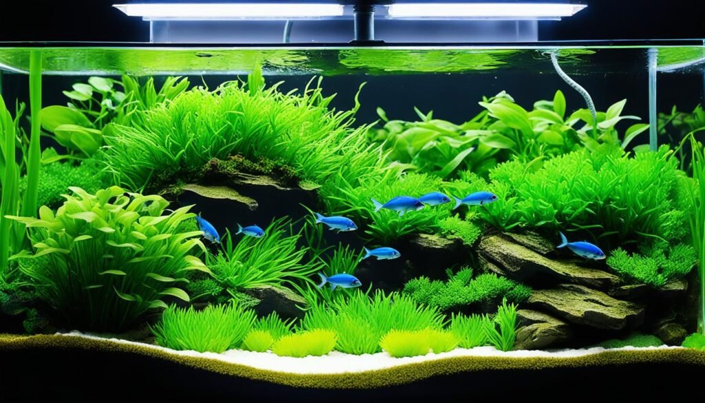 aquatic plants in an aquarium